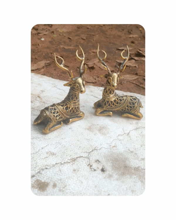 Deer (Pairs 2 Piece) Bell Metal Bhreva Art