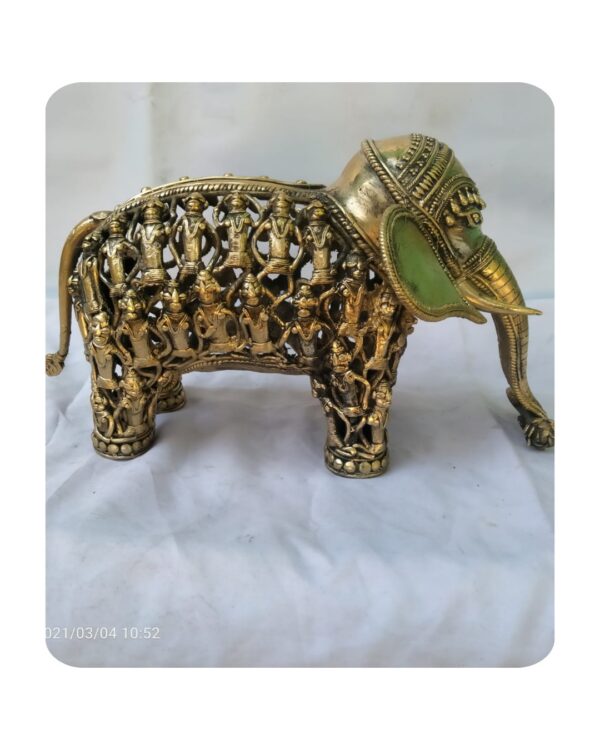 Elephant Showpiece Bell Metal Bhreva Art