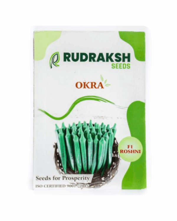 RUDRAKSH F1 ROSHANI OKRA (DARK GREEN) SEEDS (50gms)