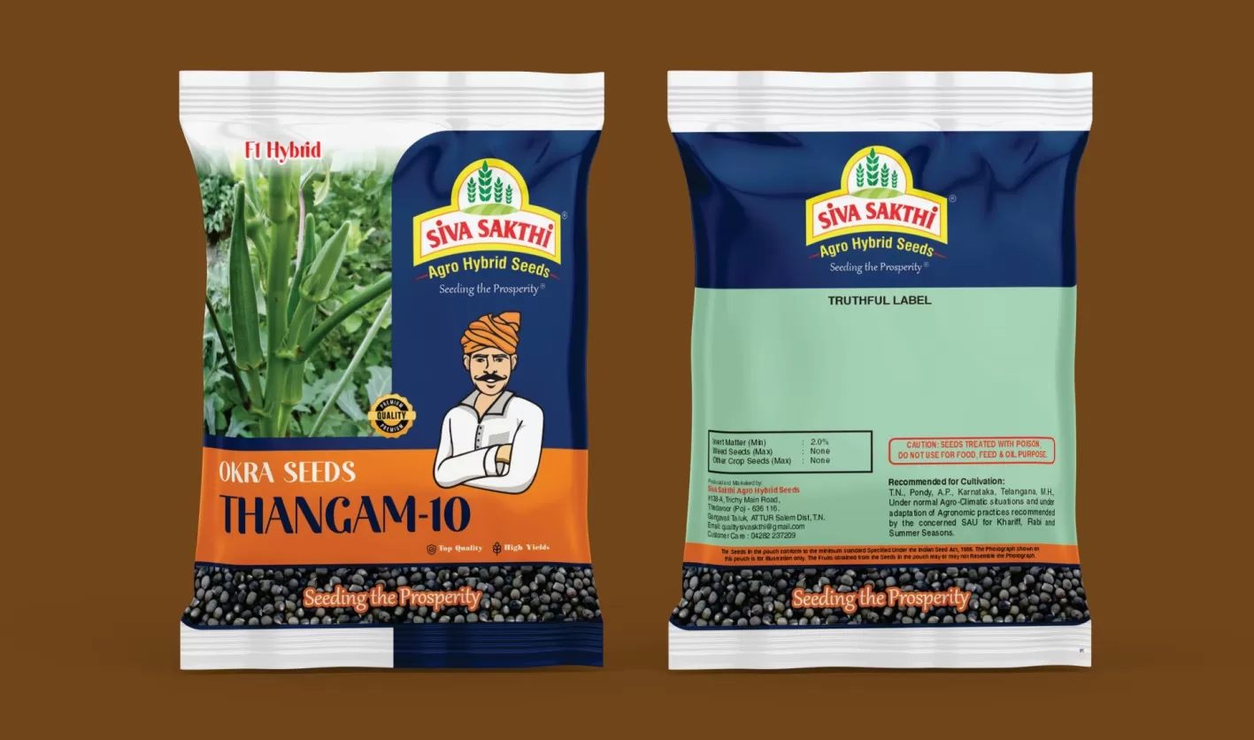 Hybrid Bhendi Thangam-10 Okra Seeds (250gm)