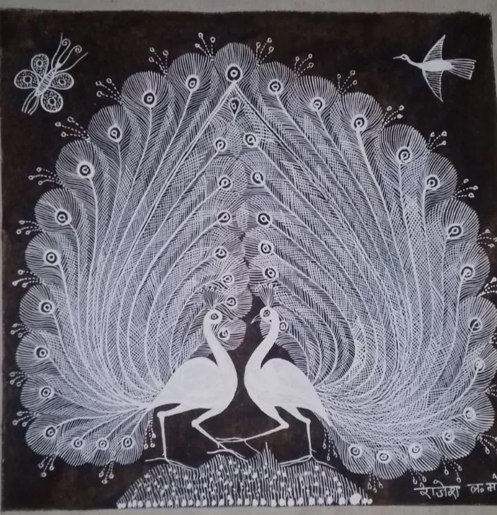 Warli Drawing 18× 24 inches