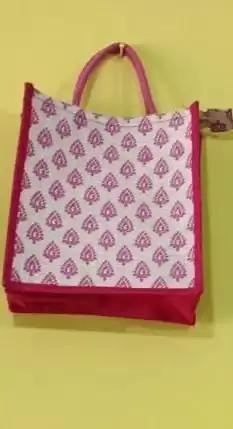 Shopping Jute Bag Red Color