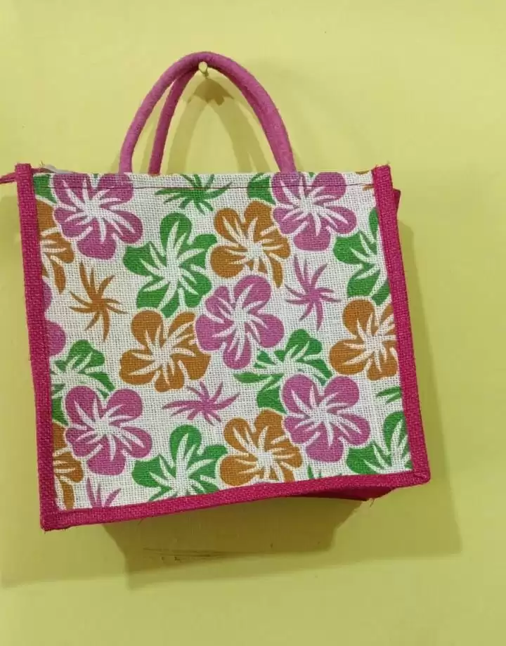 Shopping Jute Bag Red Color