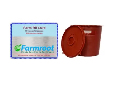 FARM RB (Rhinoceros Beetle) LURE WITH RED BUCKET TRAP (Pack of 5)
