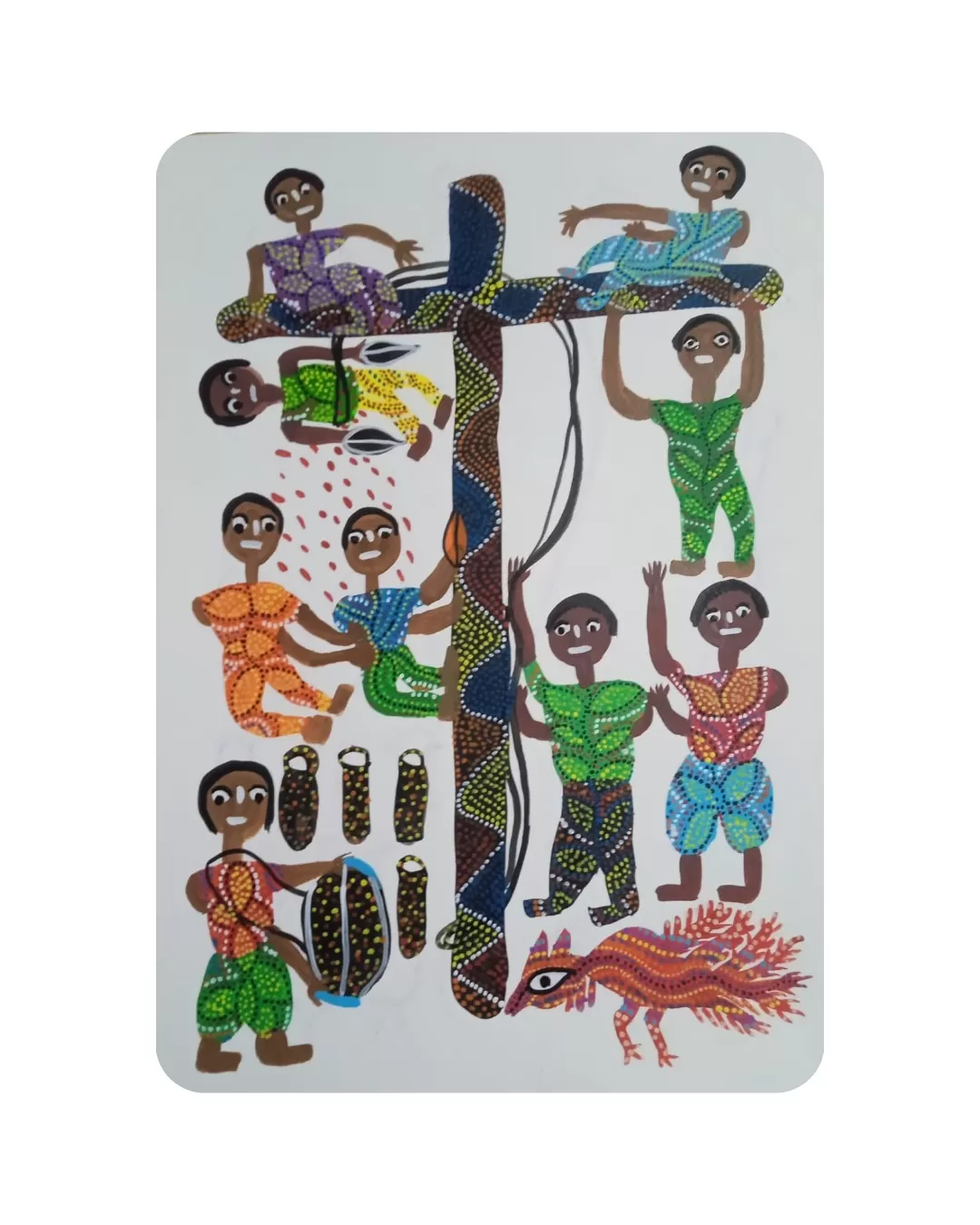 Bhil painting (Size A3) paper sheet