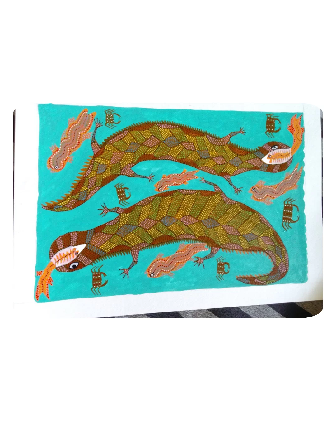 Bhil painting A4 Size paper sheet