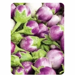 Brinjal whitish Blue Round (50 - 70 Seeds)