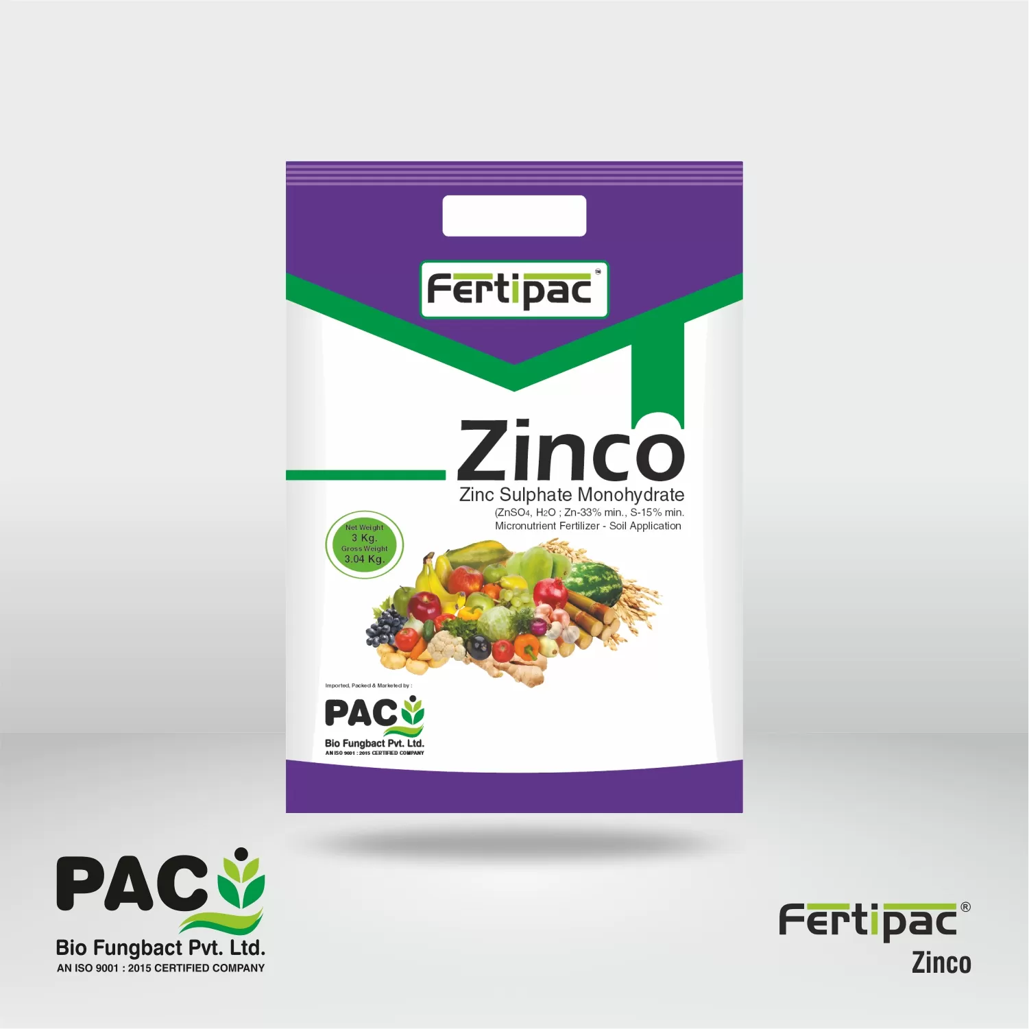 Fertipac zinco (zinc monohydrate 33%) (3 Kg)